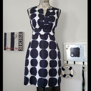 Banana Republic Navy/White Dot Dress Sz 2